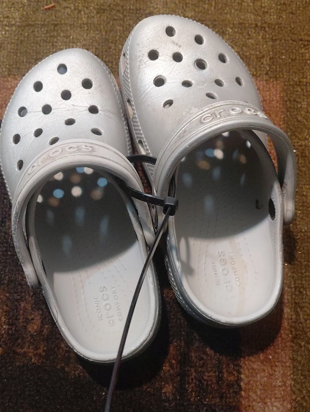 CROCS Kids' Classic Clog - Silver Metallic
